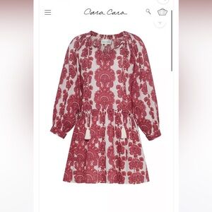 Cara Cara Berry Kavita Floral Long Sleeve Dress NWT